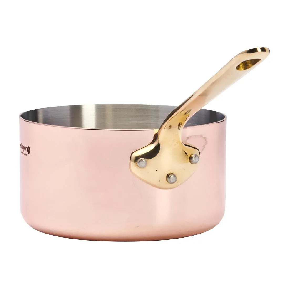 HZ619 - De Buyer Inocuivre Saucepan with Brass Handle 12cm