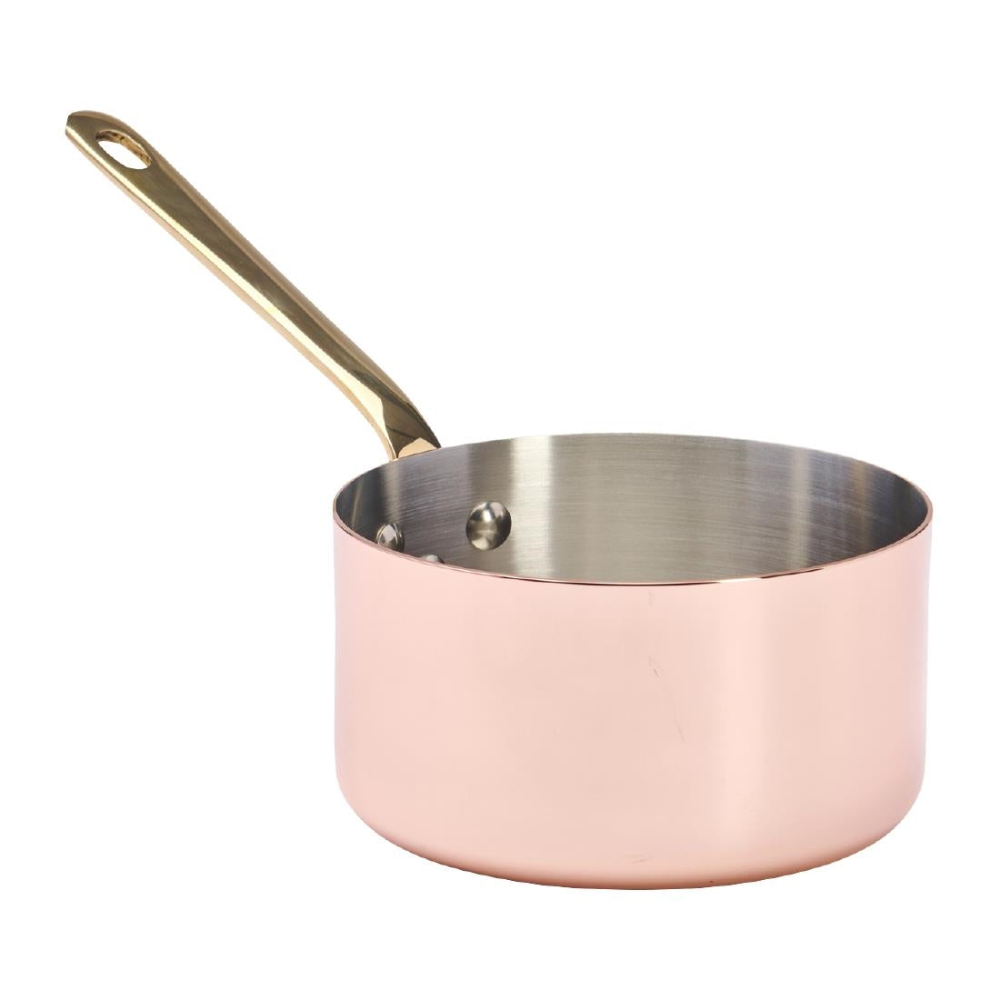 HZ620 - De Buyer Inocuivre Saucepan with Brass Handle 14cm