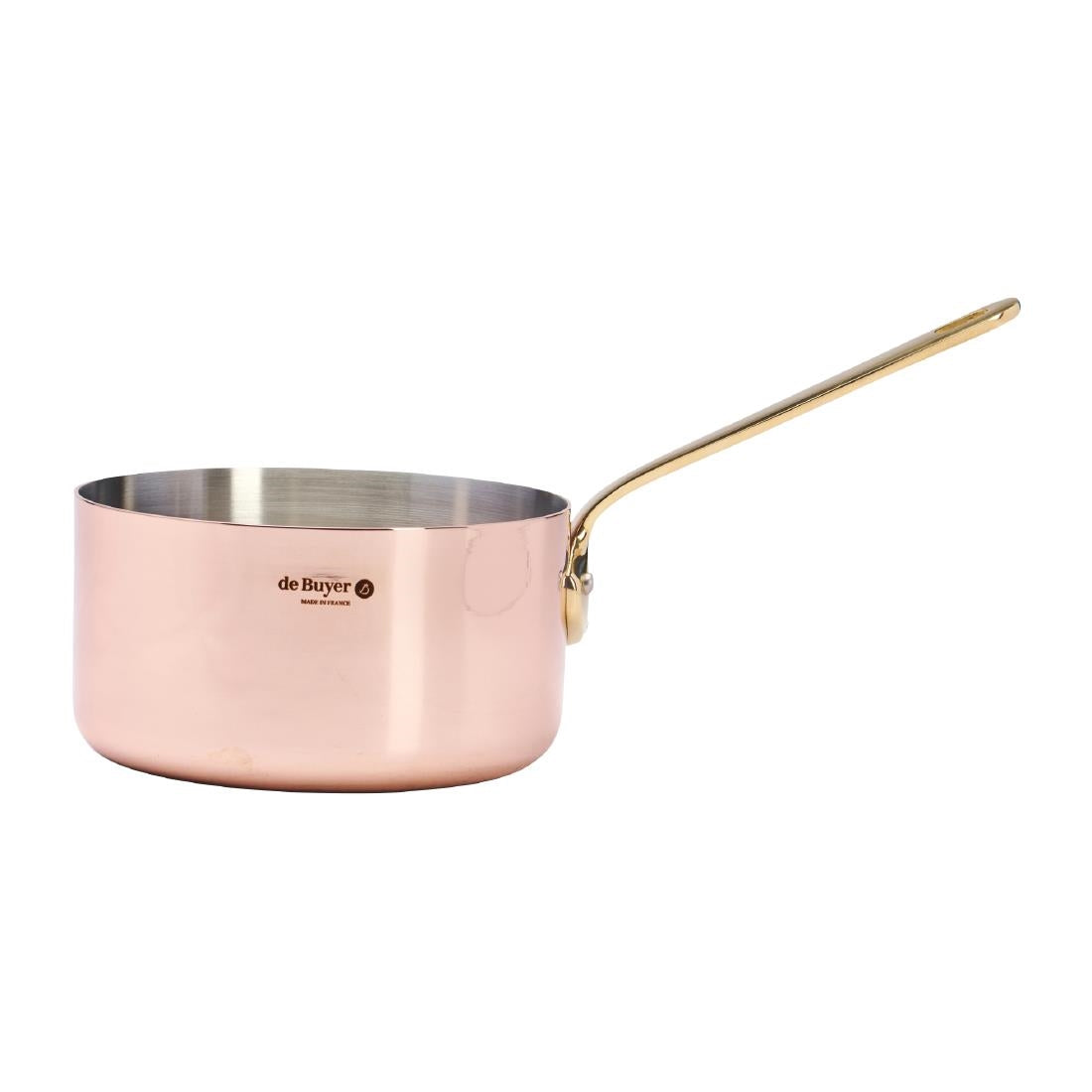 HZ621 - De Buyer Inocuivre Saucepan with Brass Handle 16cm