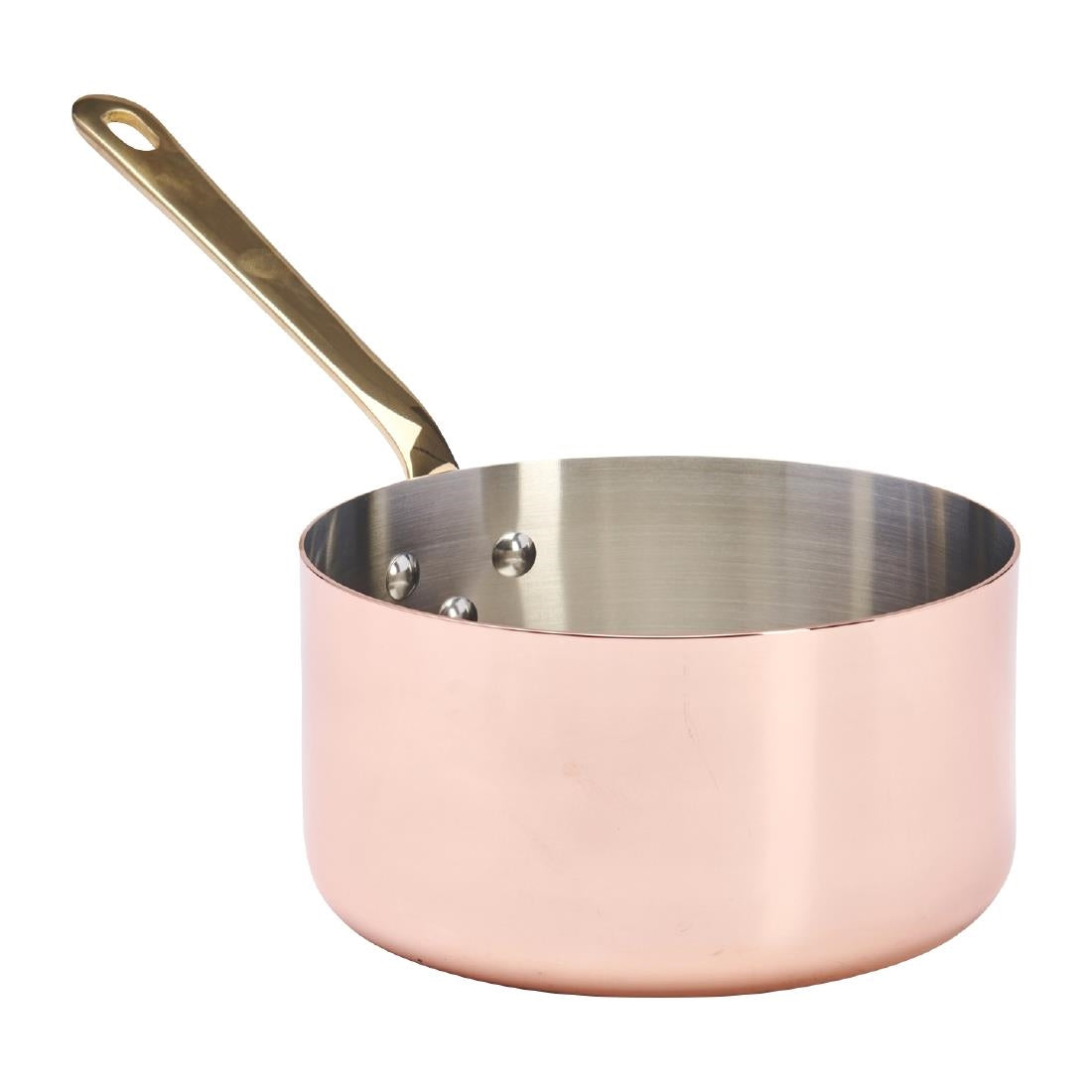 HZ622 - De Buyer Inocuivre Saucepan with Brass Handle 18cm
