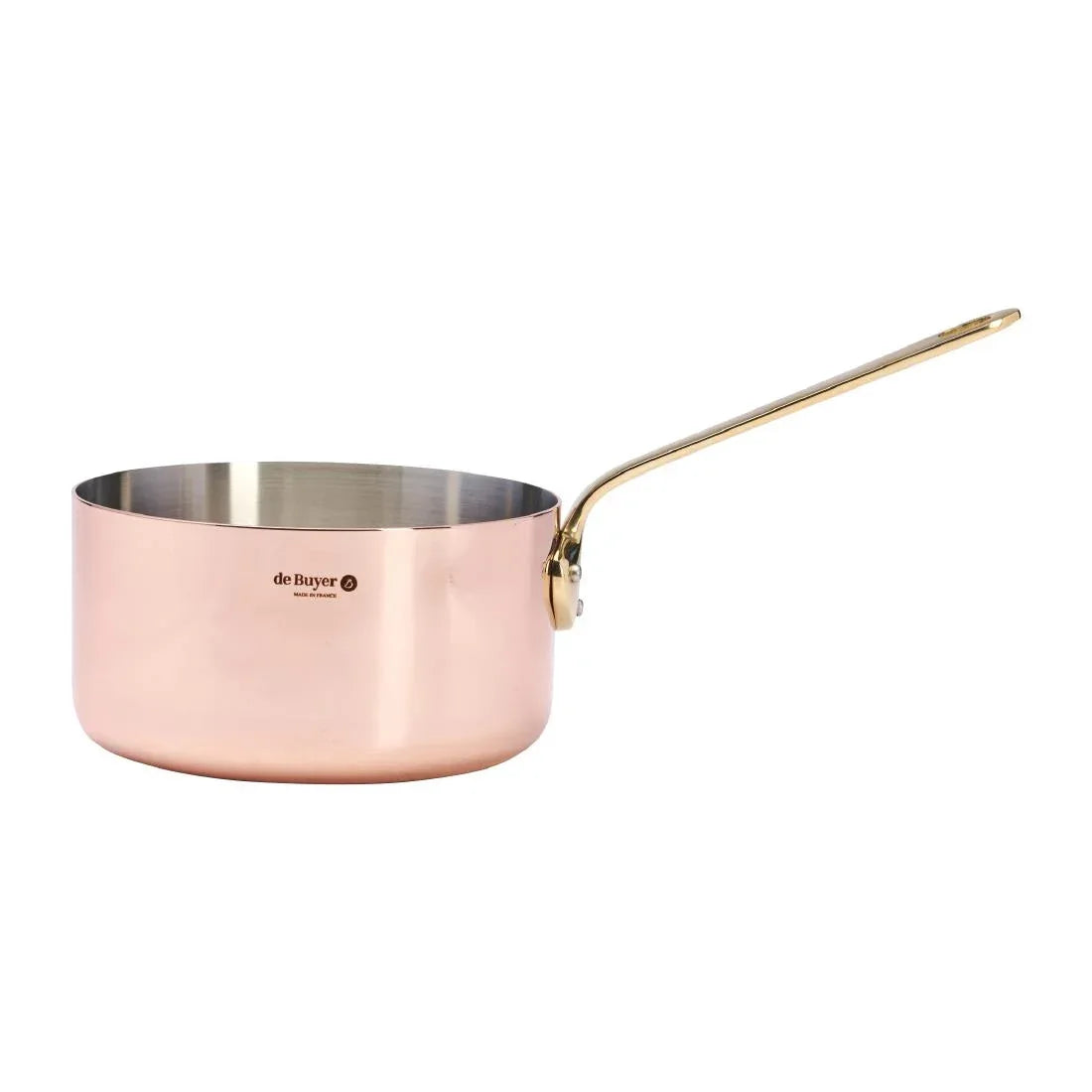 HZ622 - De Buyer Inocuivre Saucepan with Brass Handle 18cm
