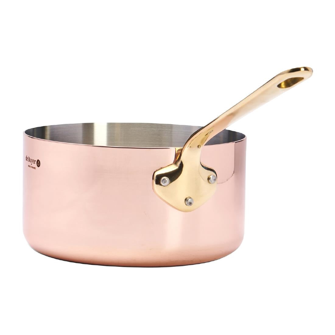 HZ622 - De Buyer Inocuivre Saucepan with Brass Handle 18cm