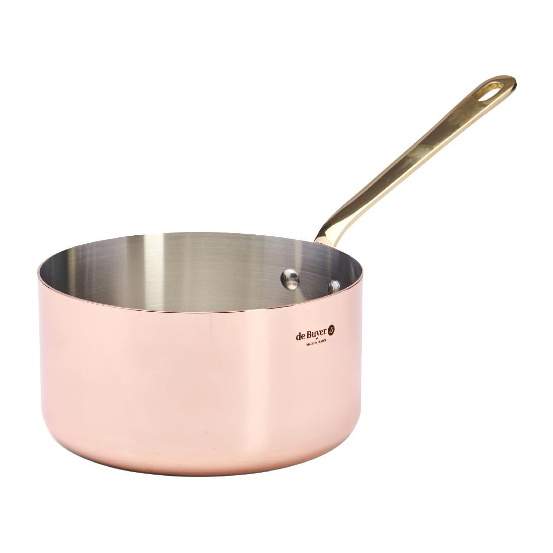 HZ622 - De Buyer Inocuivre Saucepan with Brass Handle 18cm
