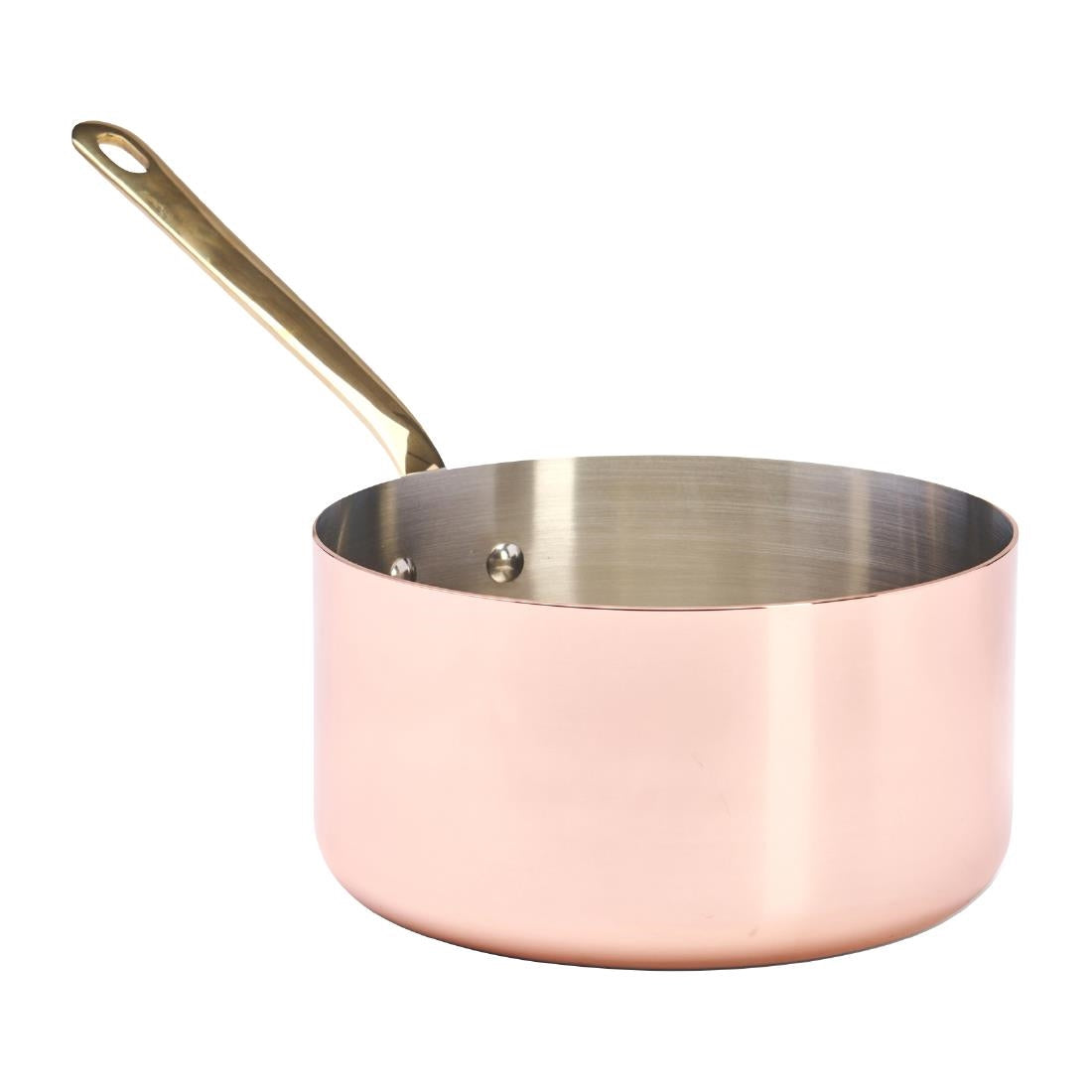 HZ623 - De Buyer Inocuivre Saucepan with Brass Handle 20cm