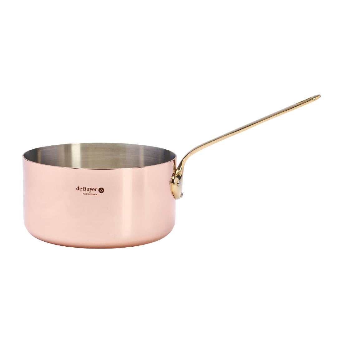 HZ623 - De Buyer Inocuivre Saucepan with Brass Handle 20cm