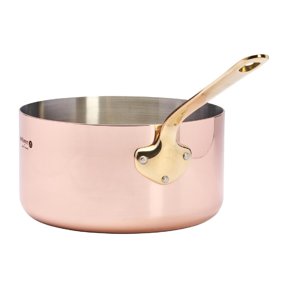 HZ623 - De Buyer Inocuivre Saucepan with Brass Handle 20cm