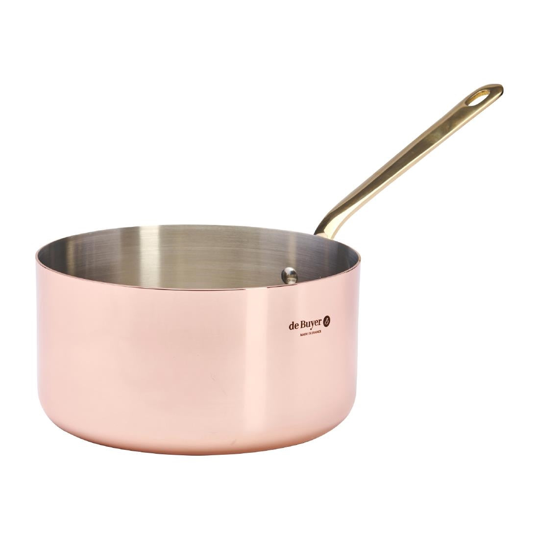 HZ623 - De Buyer Inocuivre Saucepan with Brass Handle 20cm