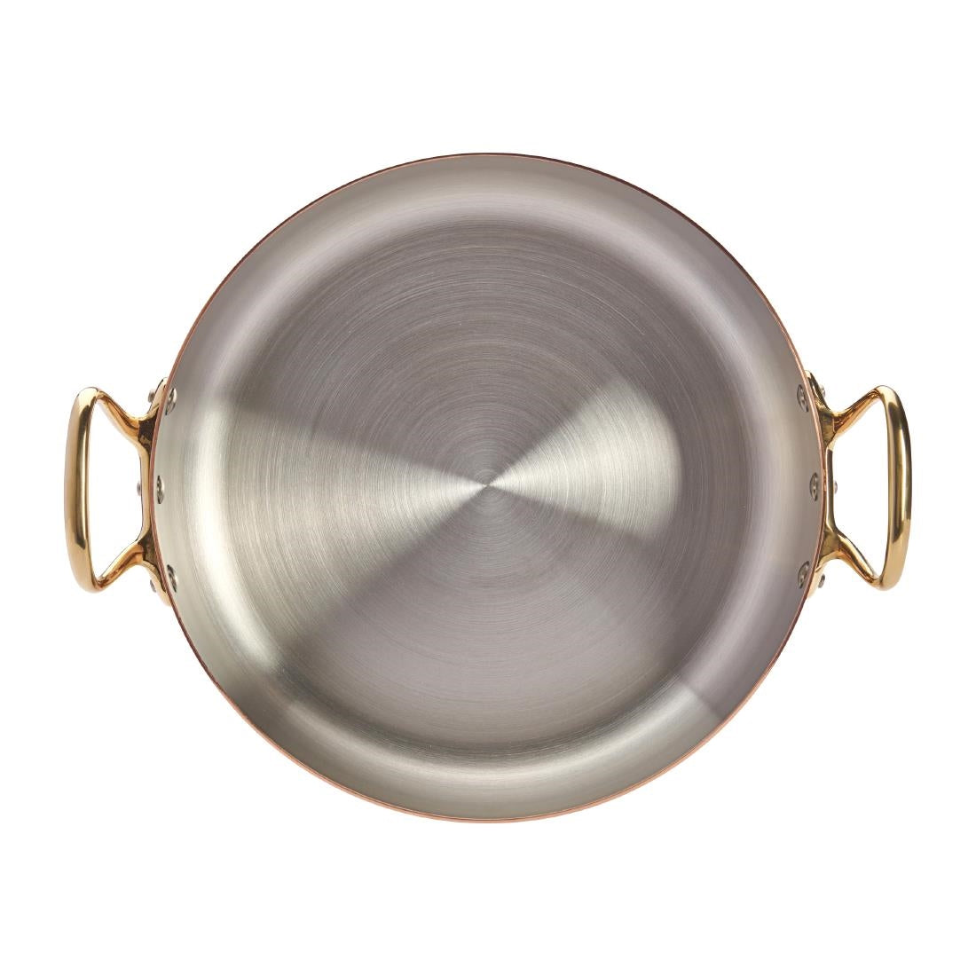 HZ626 - De Buyer Inocuivre Saute Pan with Lid Brass 28cm