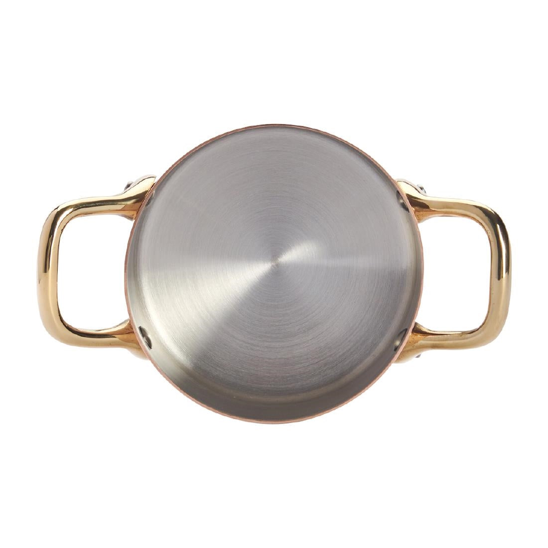 HZ627 - De Buyer Inocuivre Mini Saucepan with Brass Handles 10cm