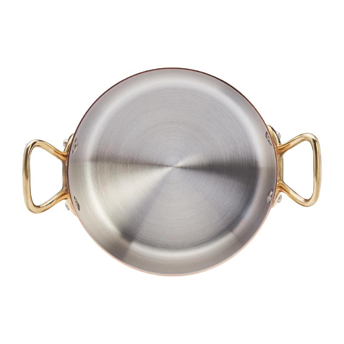 HZ628 - De Buyer Inocuivre Round Stewpan with Lid Brass 16cm