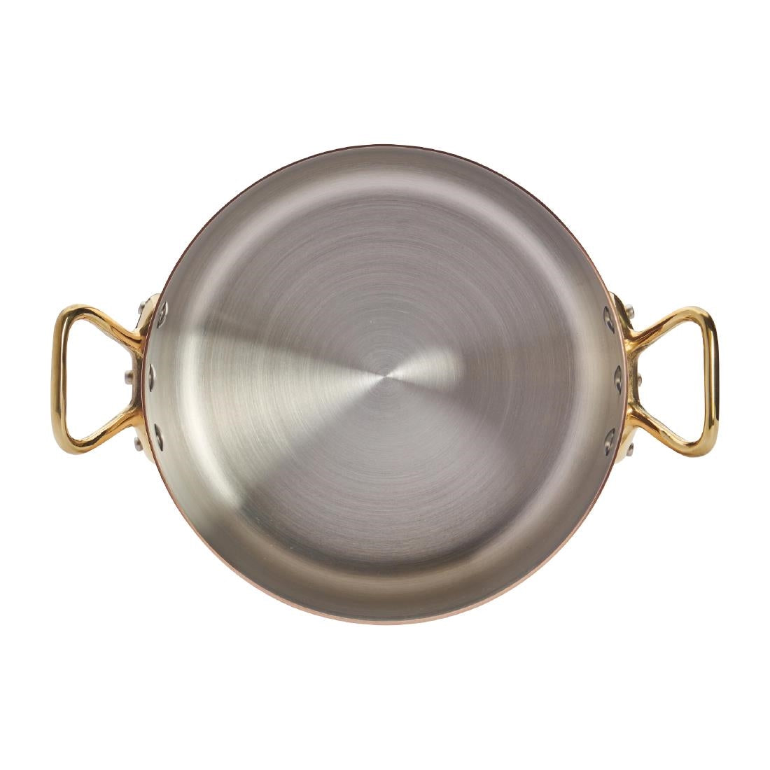 HZ629 - De Buyer Inocuivre Round Stewpan with Lid Brass 20cm