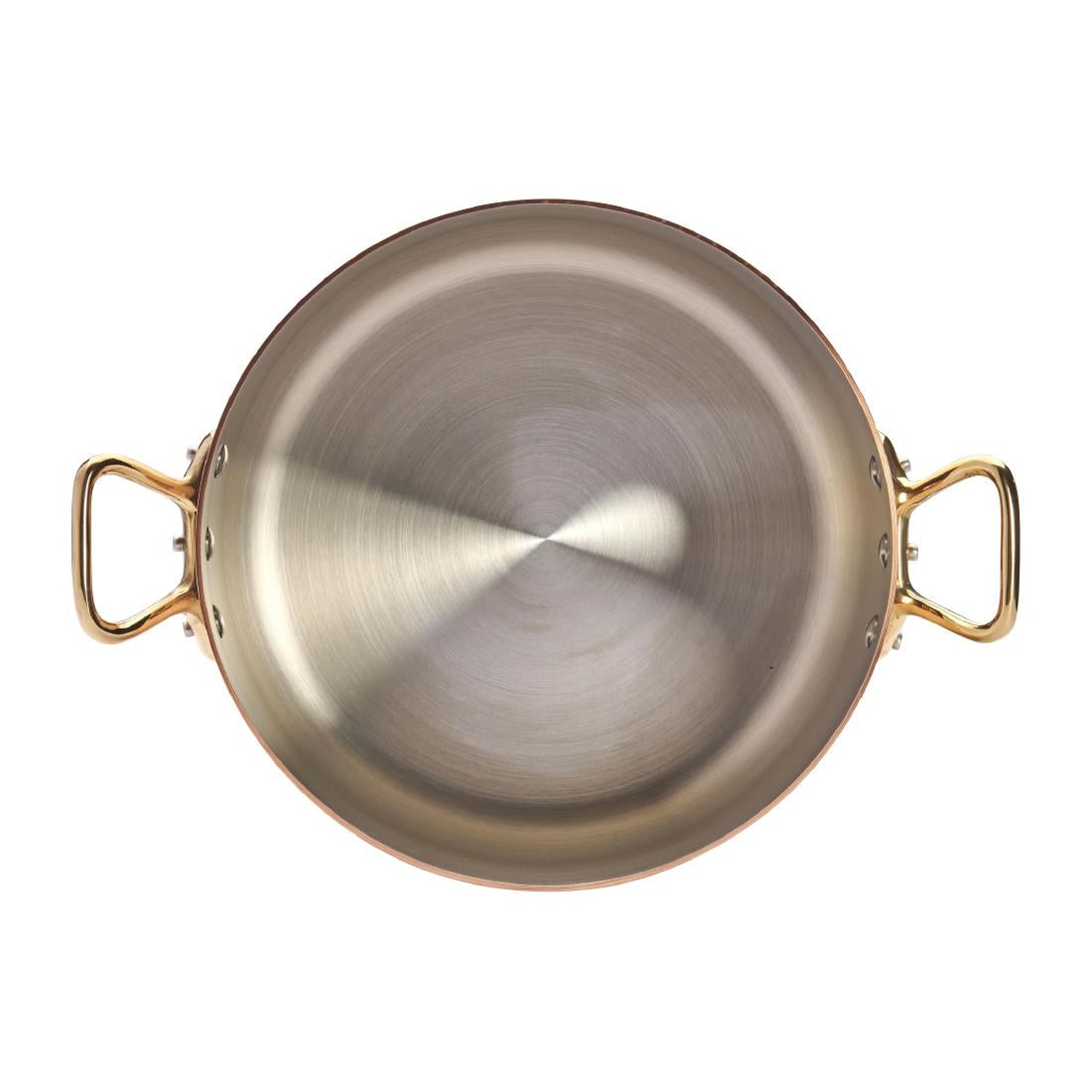 HZ630 - De Buyer Inocuivre Round Stewpan with Lid Brass 24cm