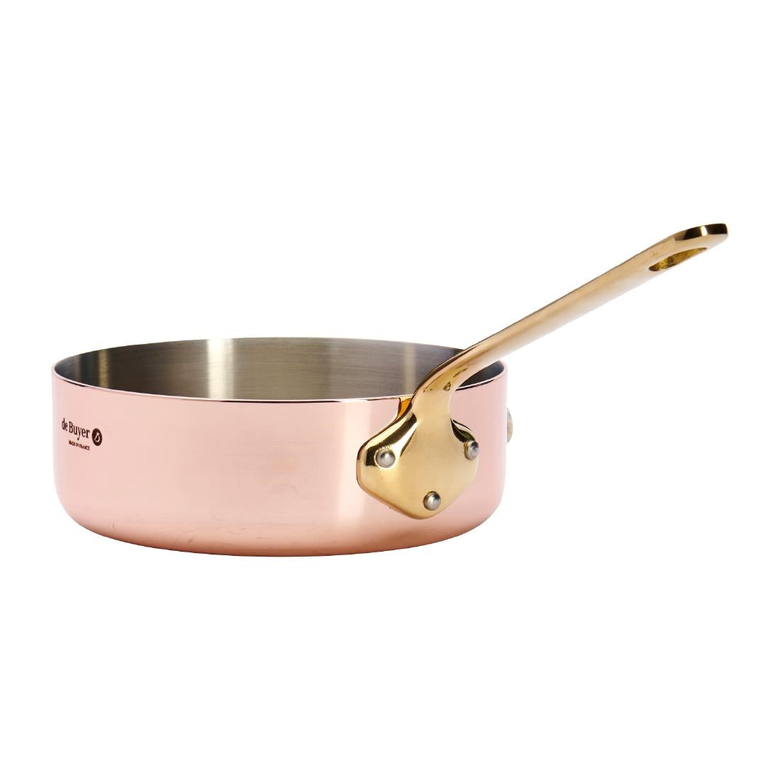 HZ631 - De Buyer Inocuivre Saute Pan Brass 16cm