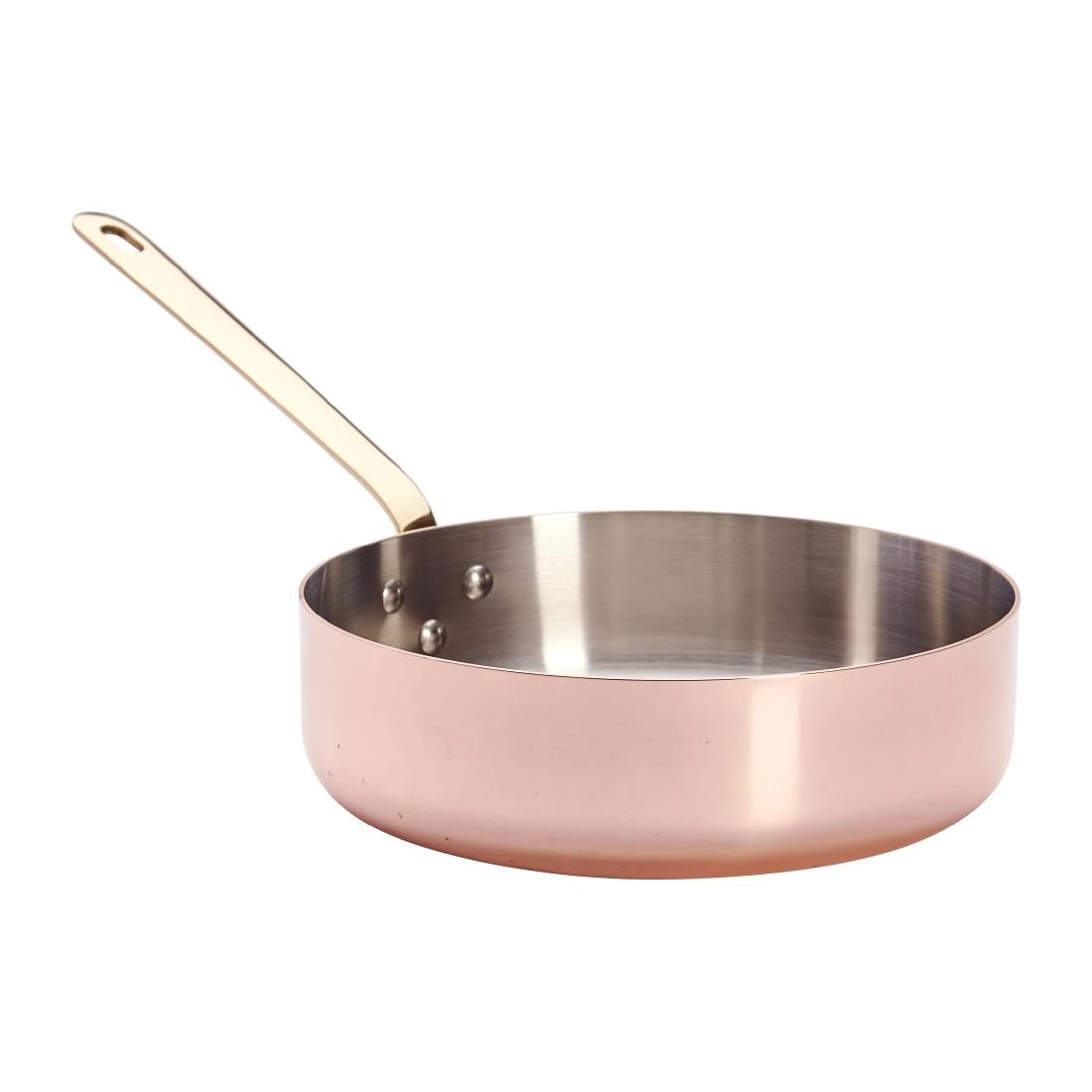 HZ633 - De Buyer Inocuivre Saute Pan Brass 24cm