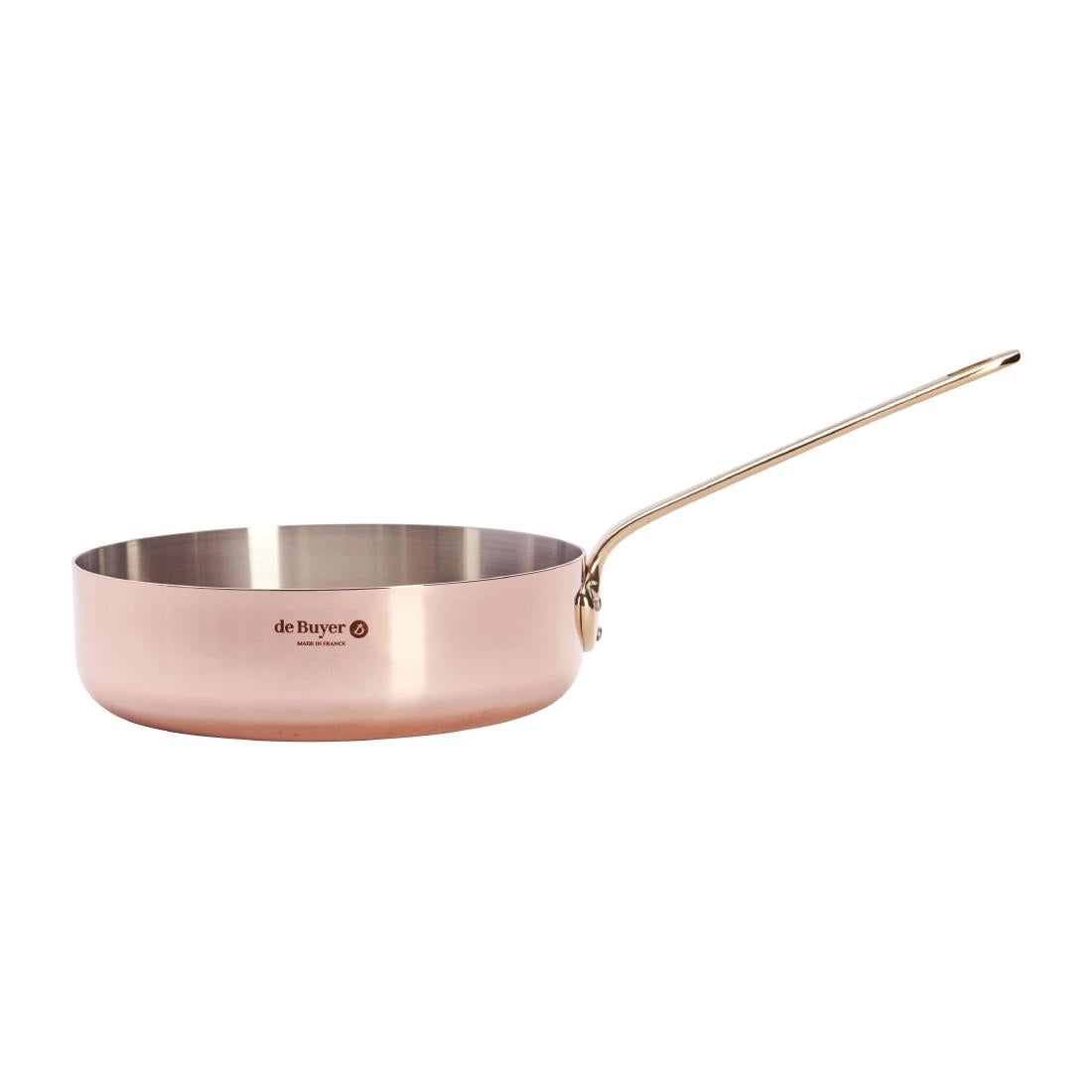 HZ633 - De Buyer Inocuivre Saute Pan Brass 24cm