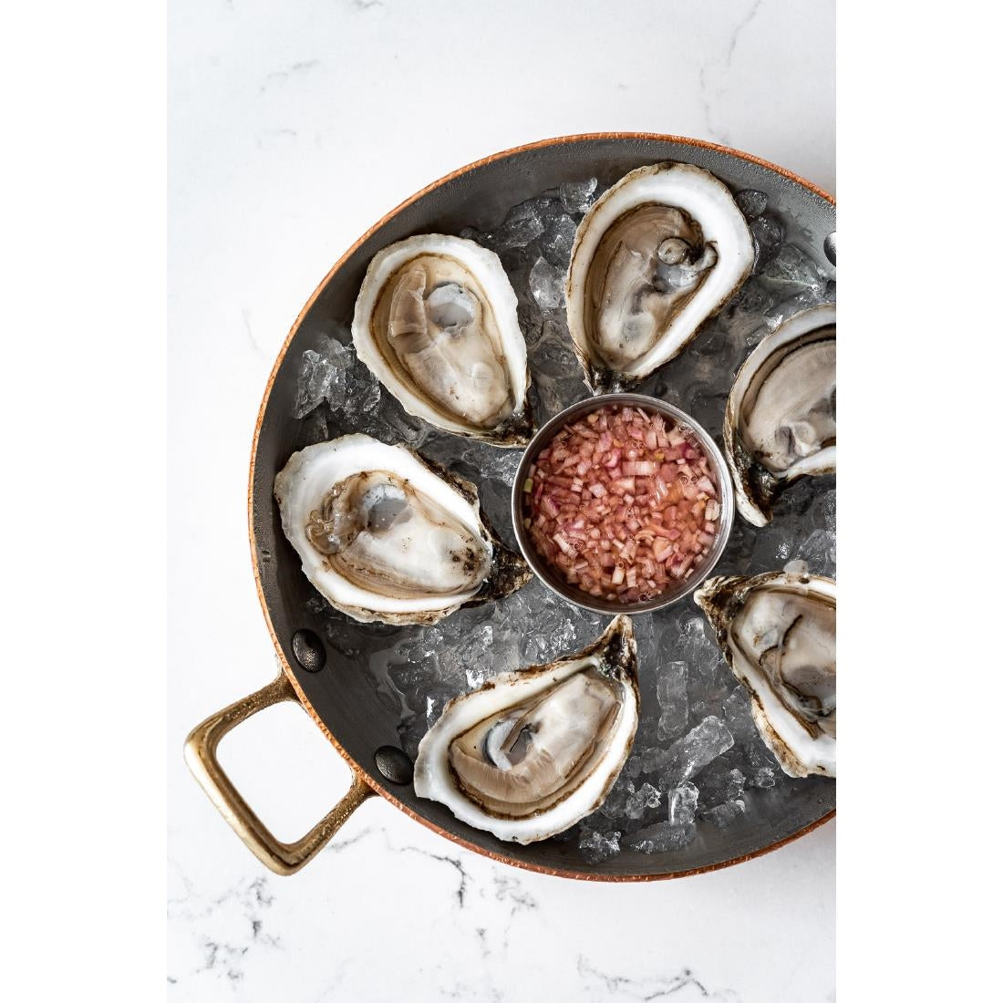 HZ634 - De Buyer Inocuivre Round Dish with Brass Handles 12cm