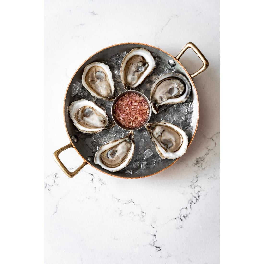 HZ635 - De Buyer Inocuivre Round Dish with Brass Handles 16cm