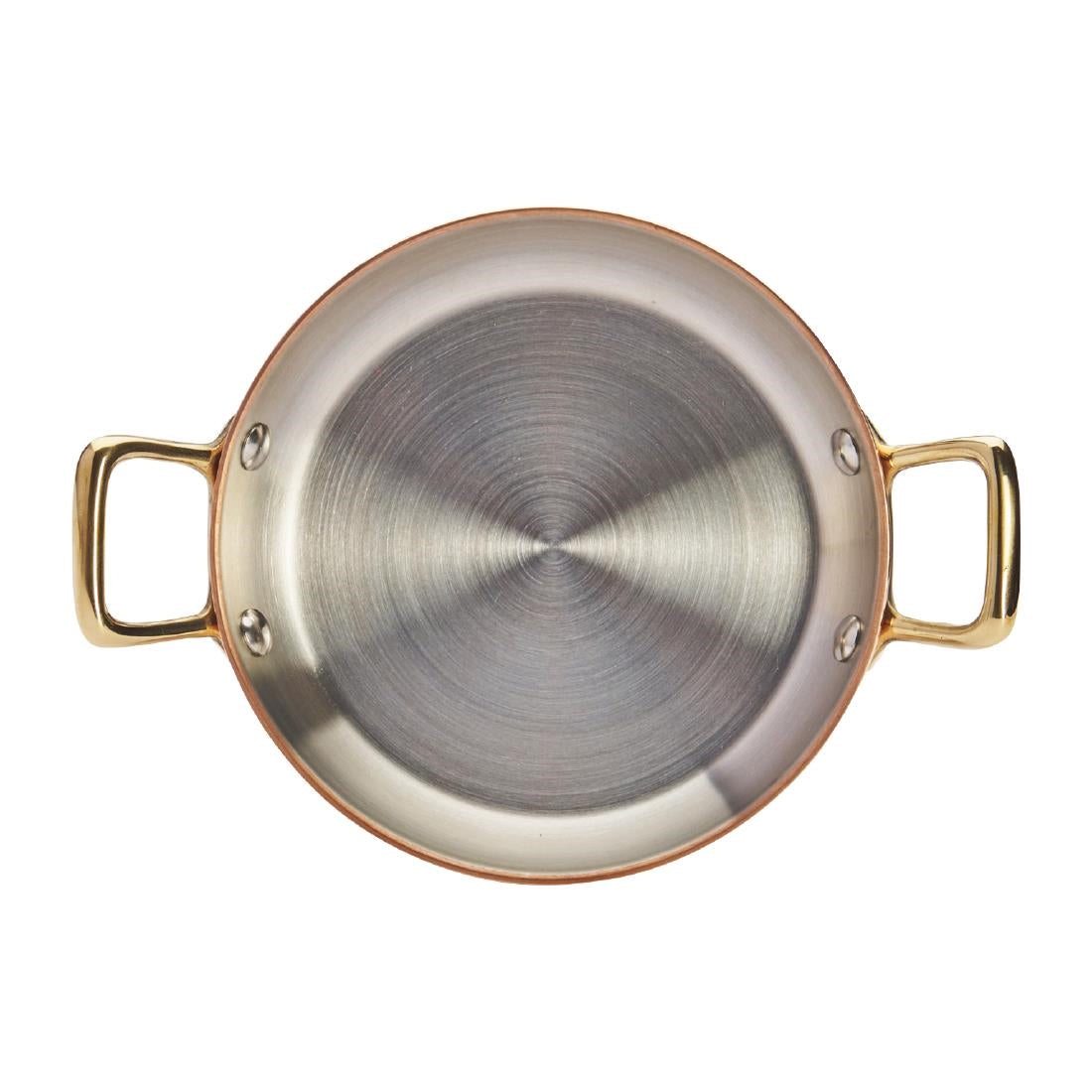 HZ634 - De Buyer Inocuivre Round Dish with Brass Handles 12cm