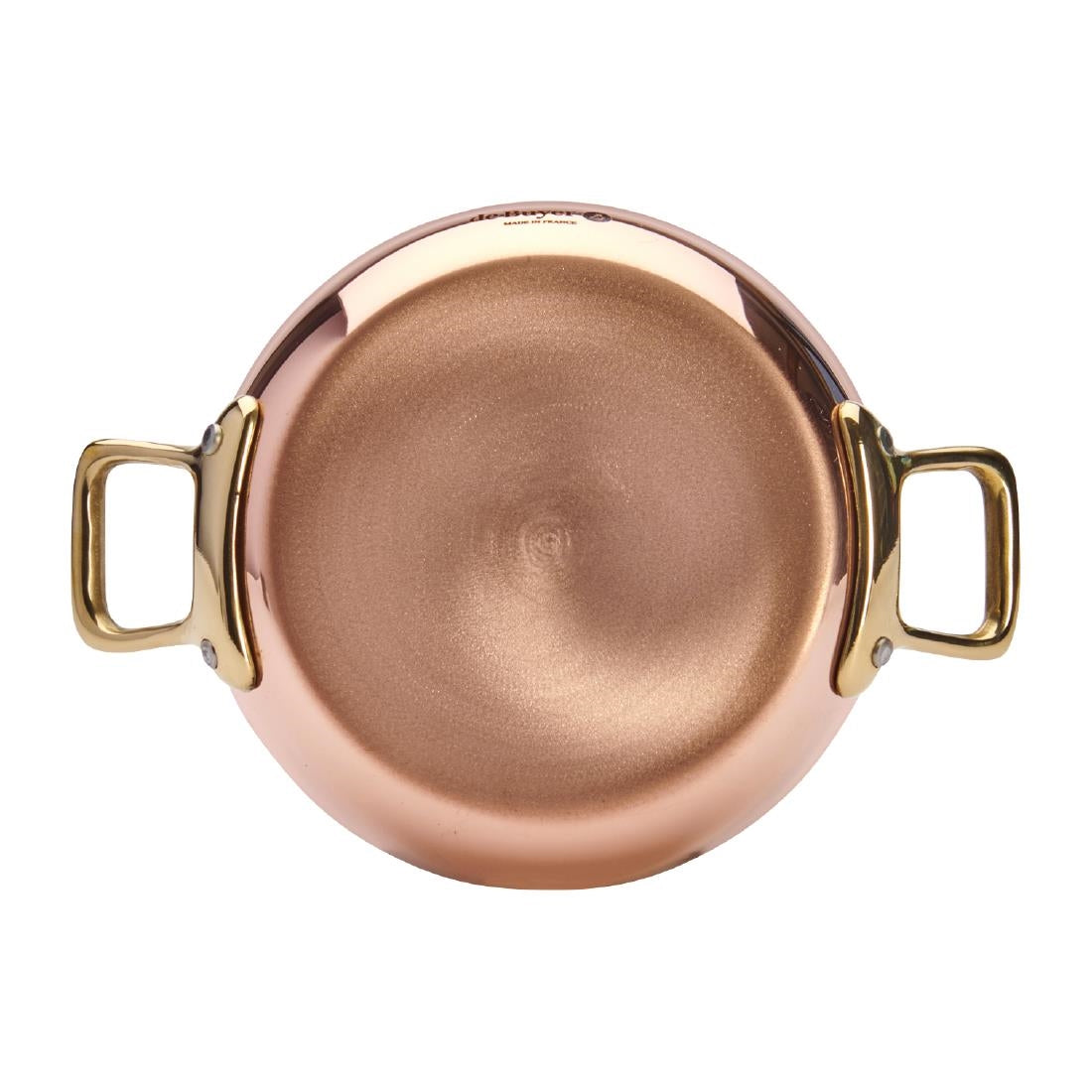 HZ634 - De Buyer Inocuivre Round Dish with Brass Handles 12cm
