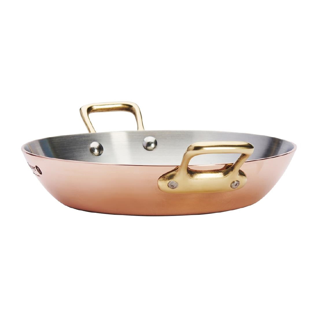 HZ635 - De Buyer Inocuivre Round Dish with Brass Handles 16cm