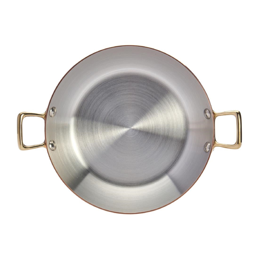 HZ636 - De Buyer Inocuivre Round Dish with Brass Handles 20cm