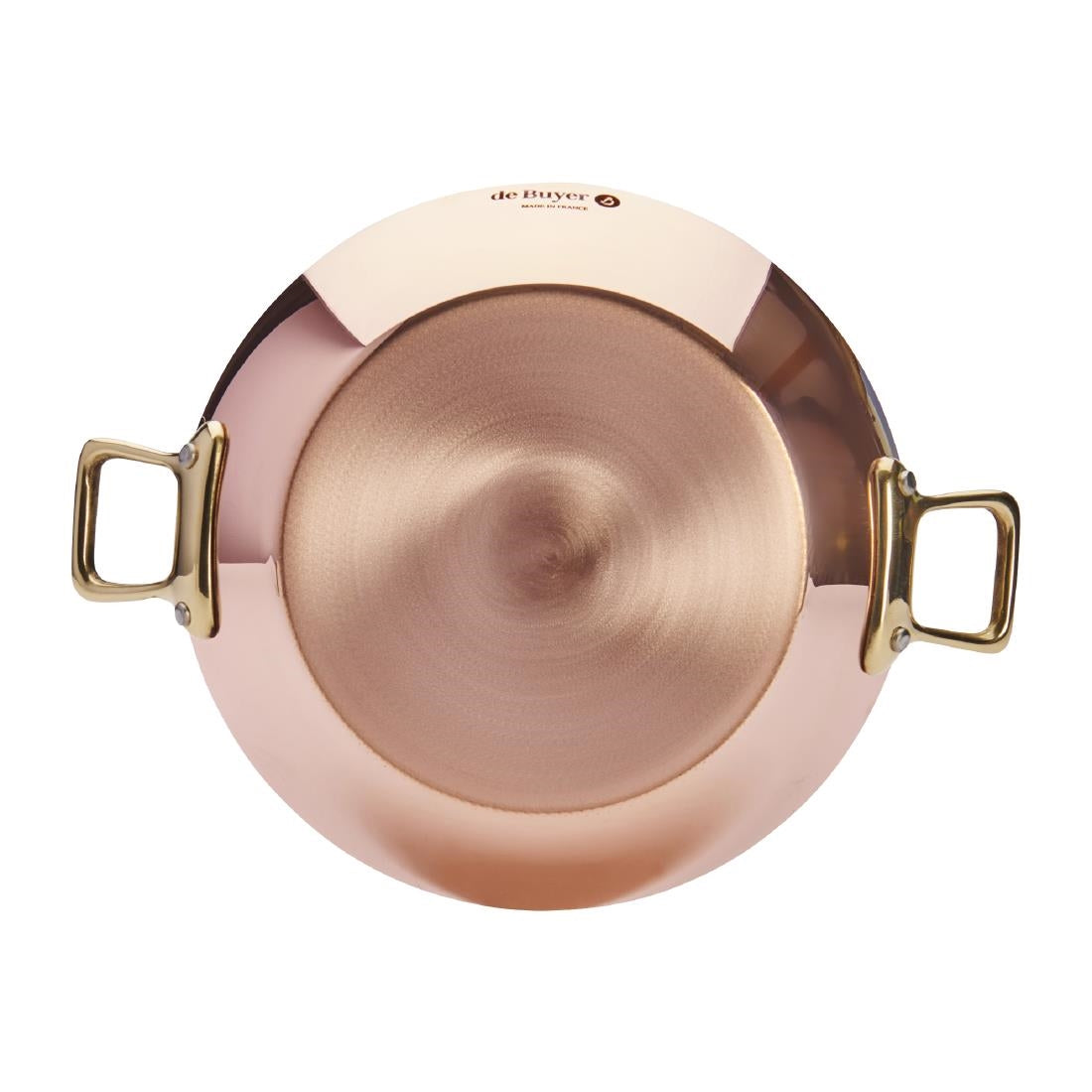 HZ636 - De Buyer Inocuivre Round Dish with Brass Handles 20cm