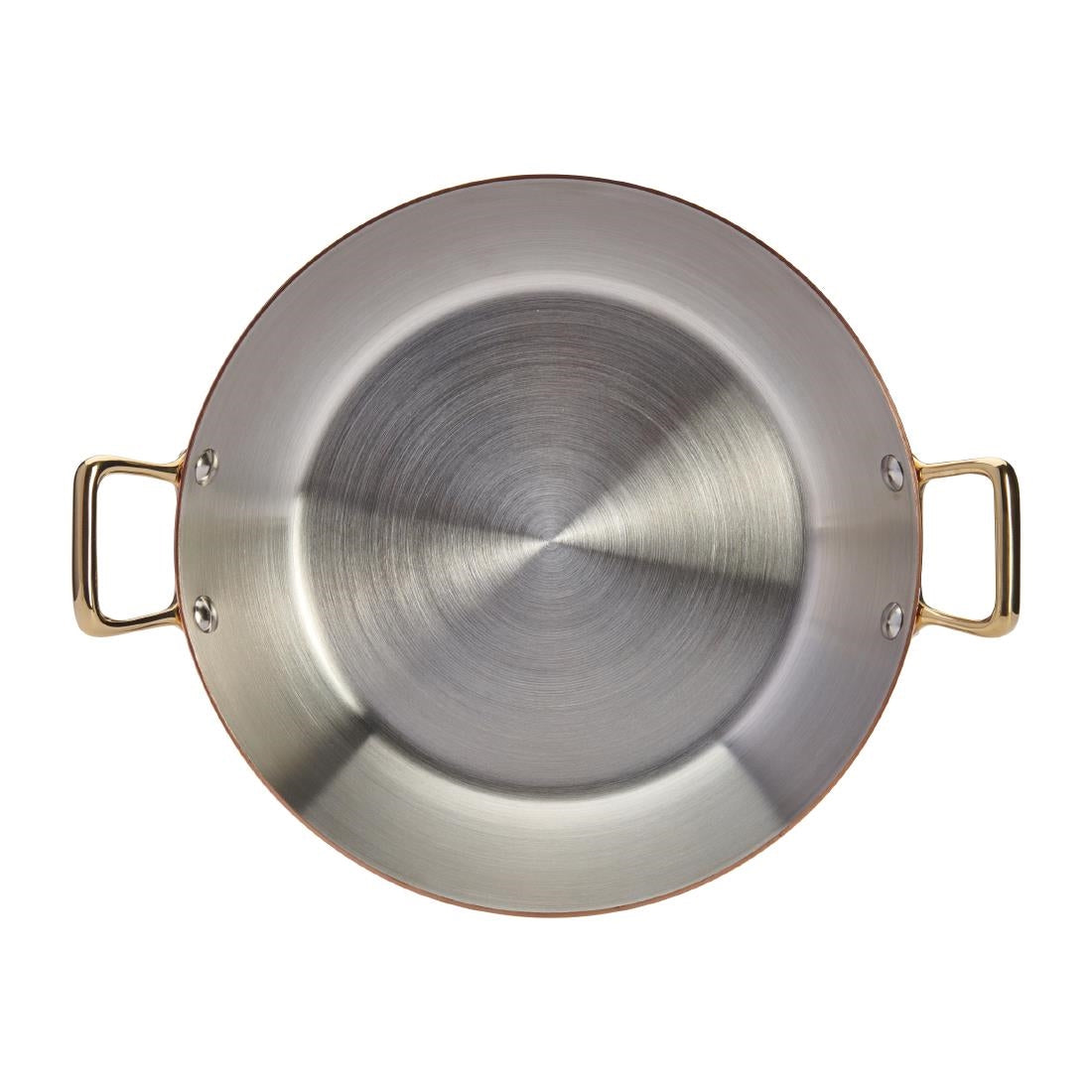 HZ637 - De Buyer Inocuivre Round Dish with Brass Handles 24cm