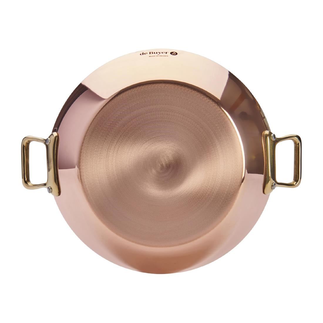 HZ637 - De Buyer Inocuivre Round Dish with Brass Handles 24cm