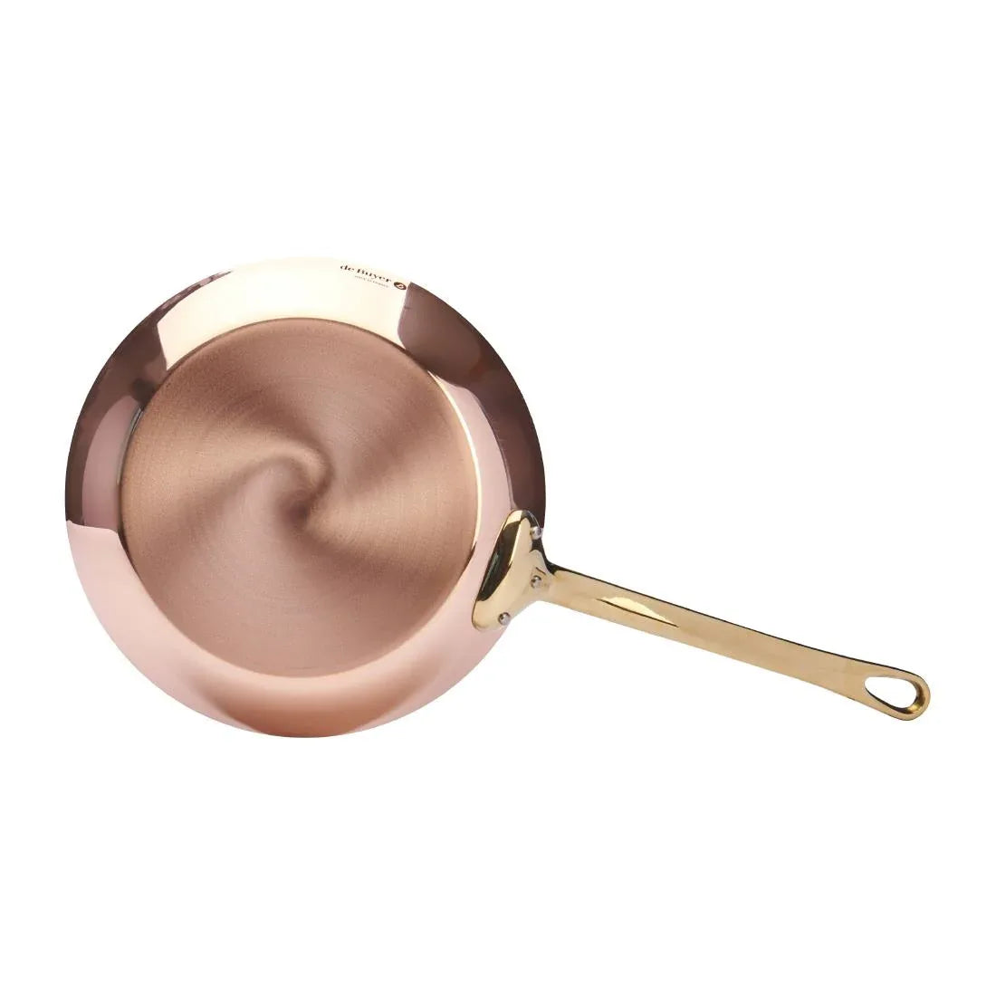 HZ639 - De Buyer Inocuivre Round Frypan with Handle Brass 24 cm