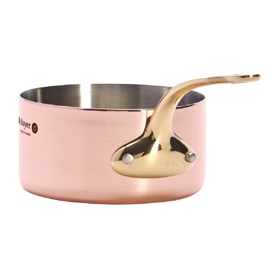 HZ643 - De Buyer Inocuivre Mini Sauce Pan with Lid Brass 9cm