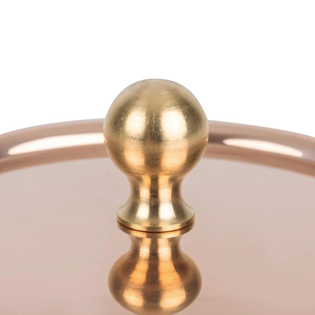 HZ644 - De Buyer Inocuivre Lid with Brass Handle 9cm