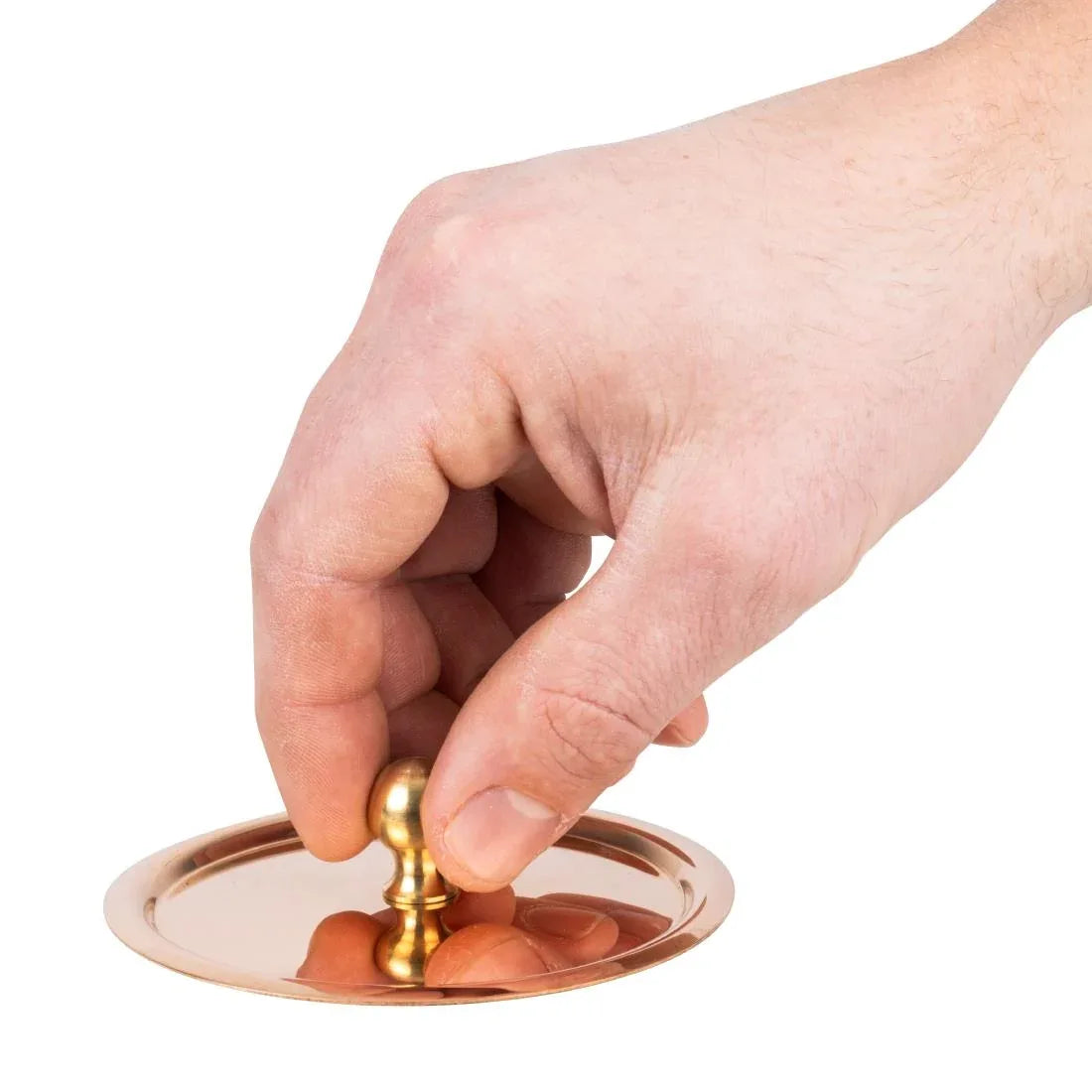 HZ644 - De Buyer Inocuivre Lid with Brass Handle 9cm
