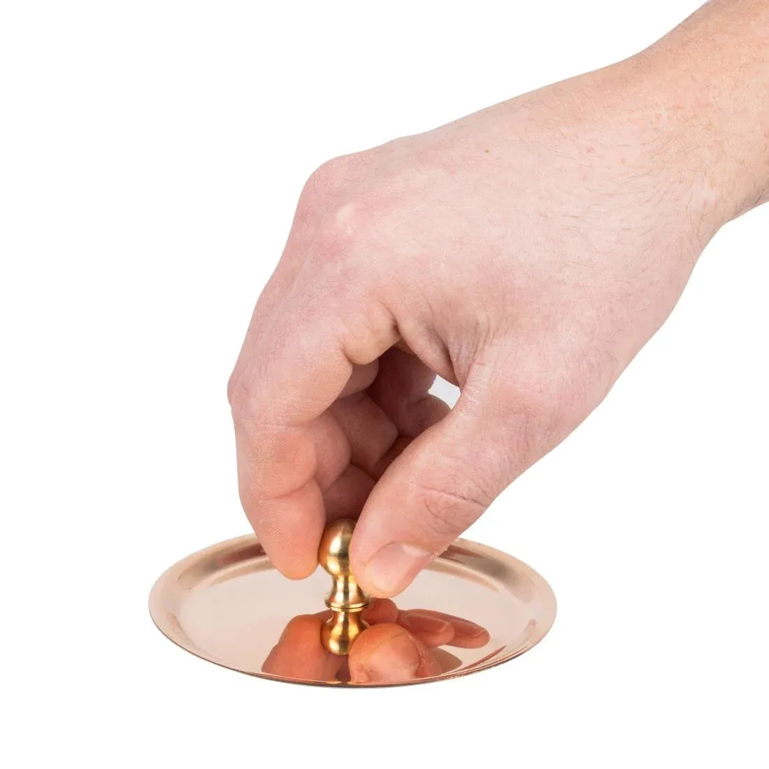 HZ645 - De Buyer Inocuivre Lid with Brass Handle 10cm