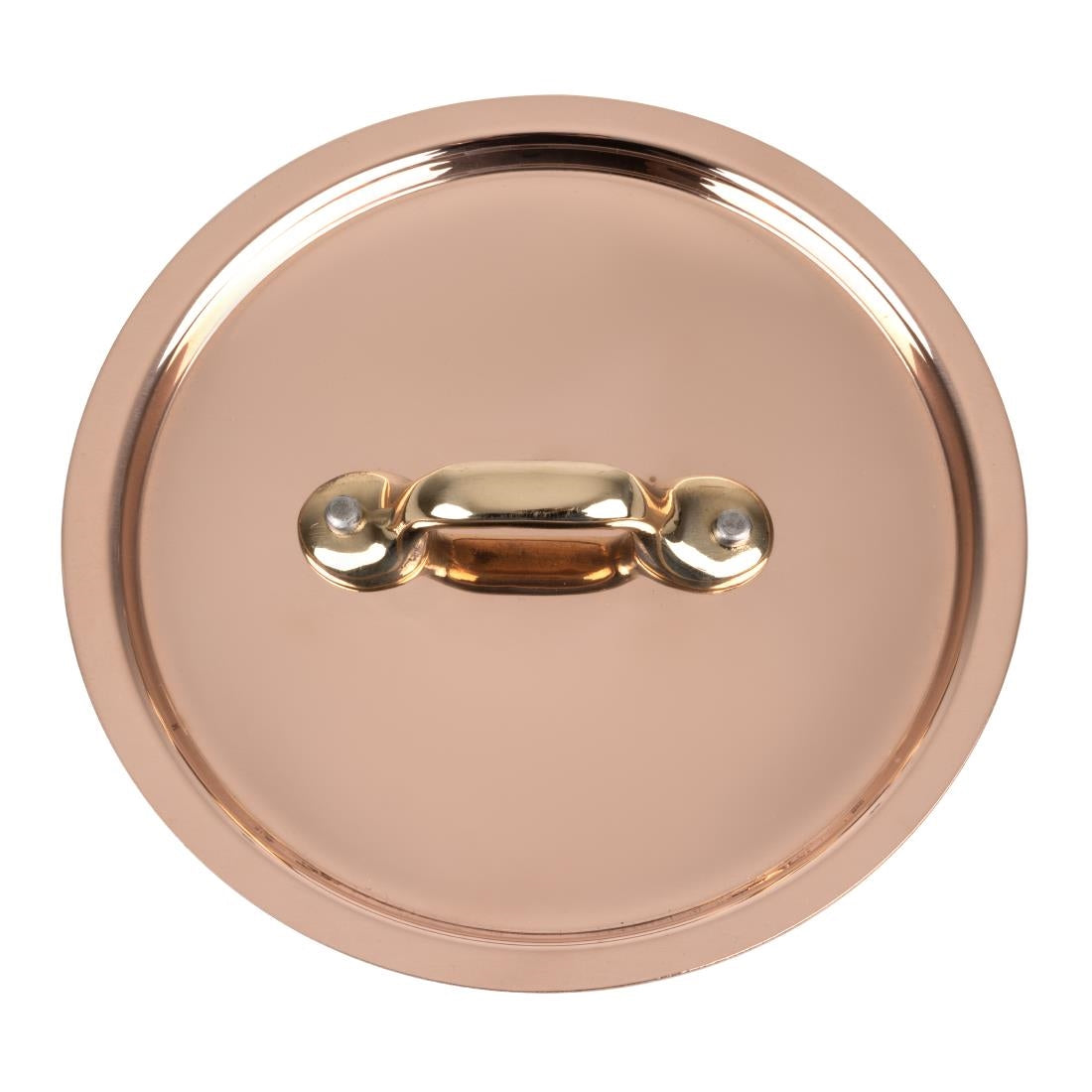 HZ646 - De Buyer Inocuivre Lid with Brass Handle 12cm