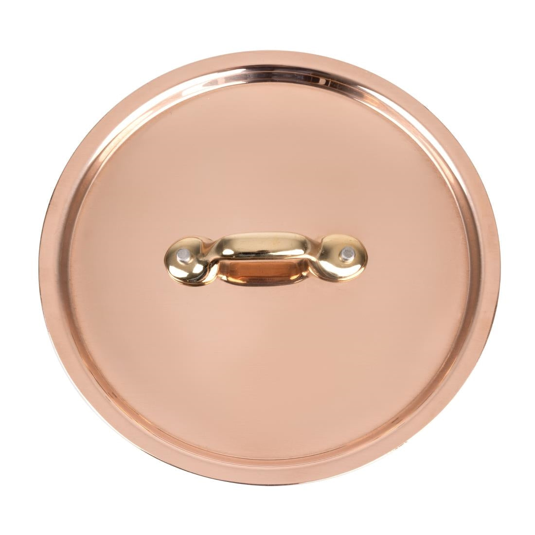 HZ647 - De Buyer Inocuivre Lid with Brass Handle 14cm