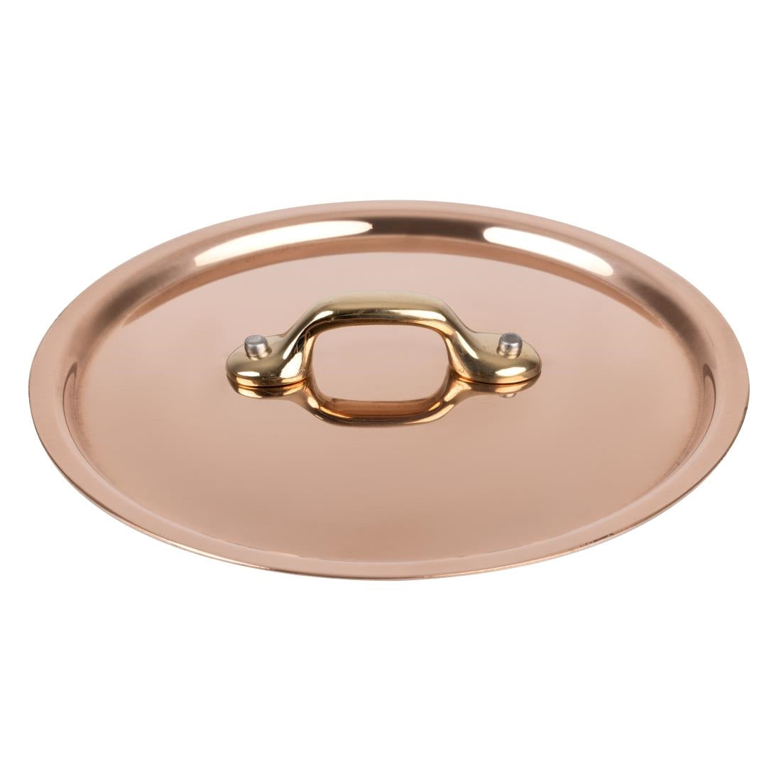 HZ647 - De Buyer Inocuivre Lid with Brass Handle 14cm