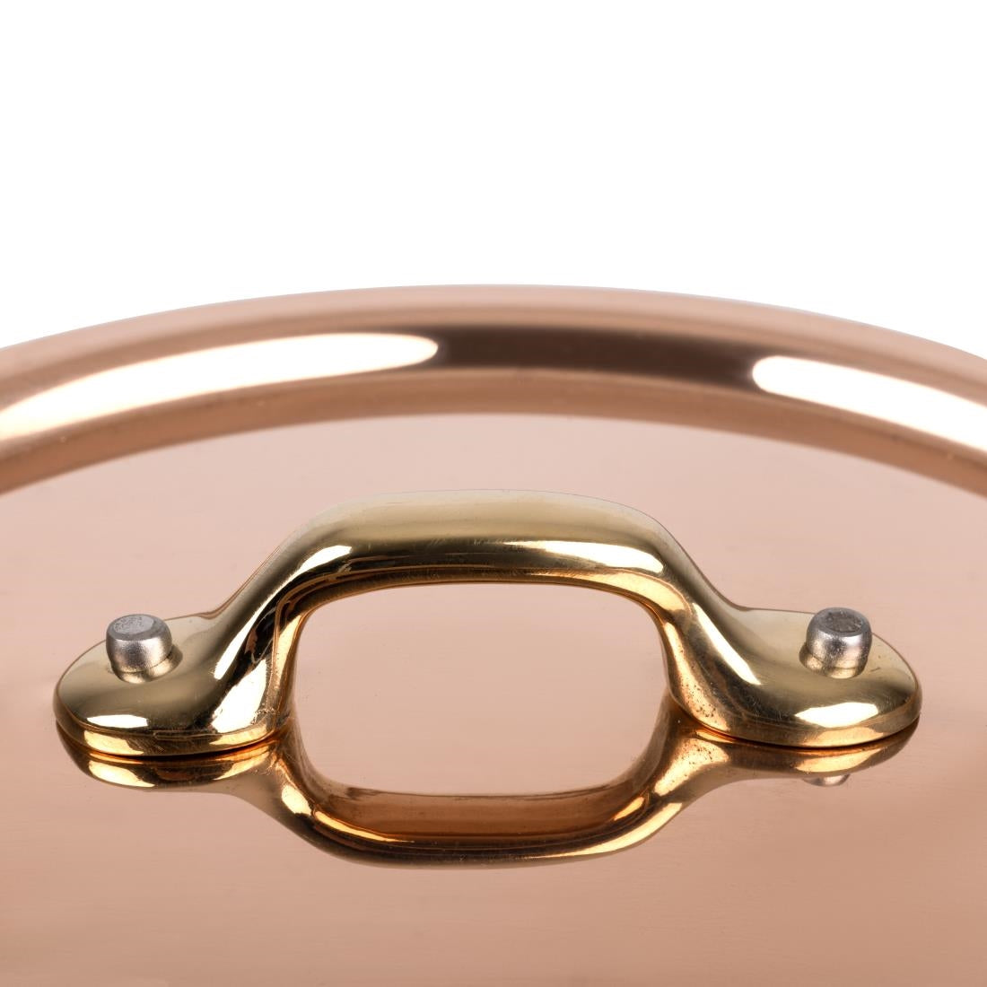HZ647 - De Buyer Inocuivre Lid with Brass Handle 14cm