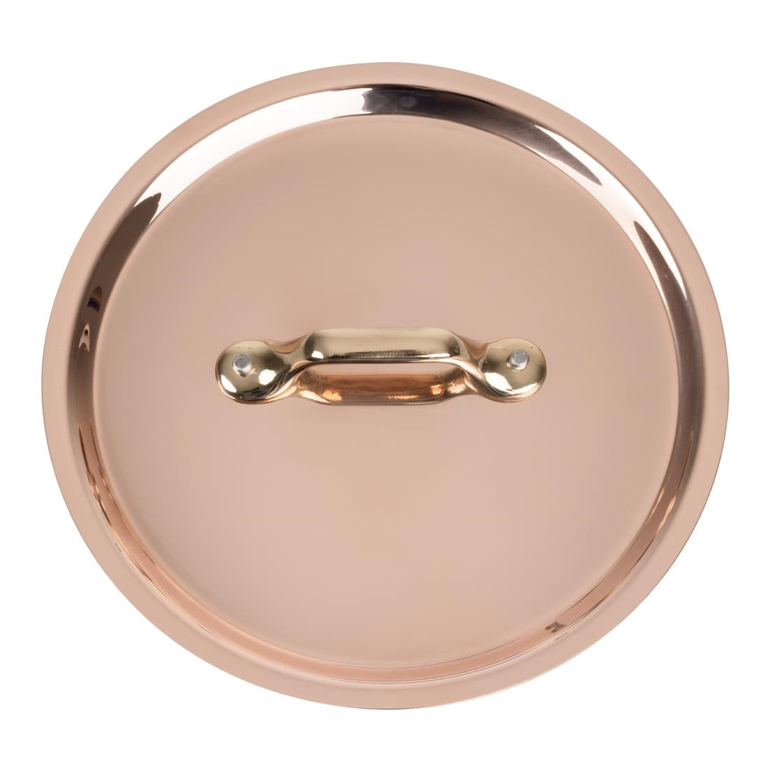 HZ648 - De Buyer Inocuivre Lid with Brass Handle 16cm