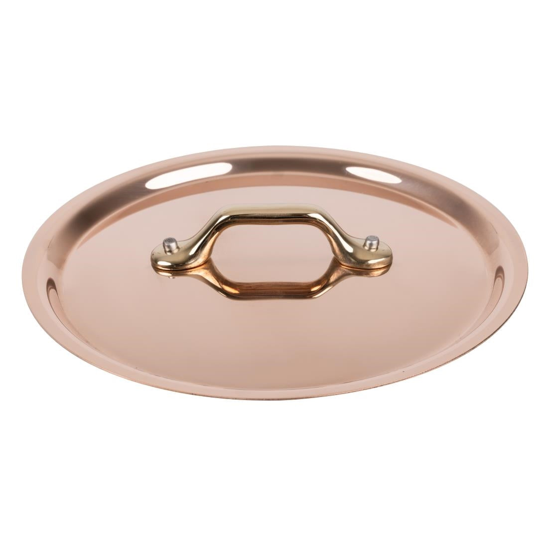HZ648 - De Buyer Inocuivre Lid with Brass Handle 16cm