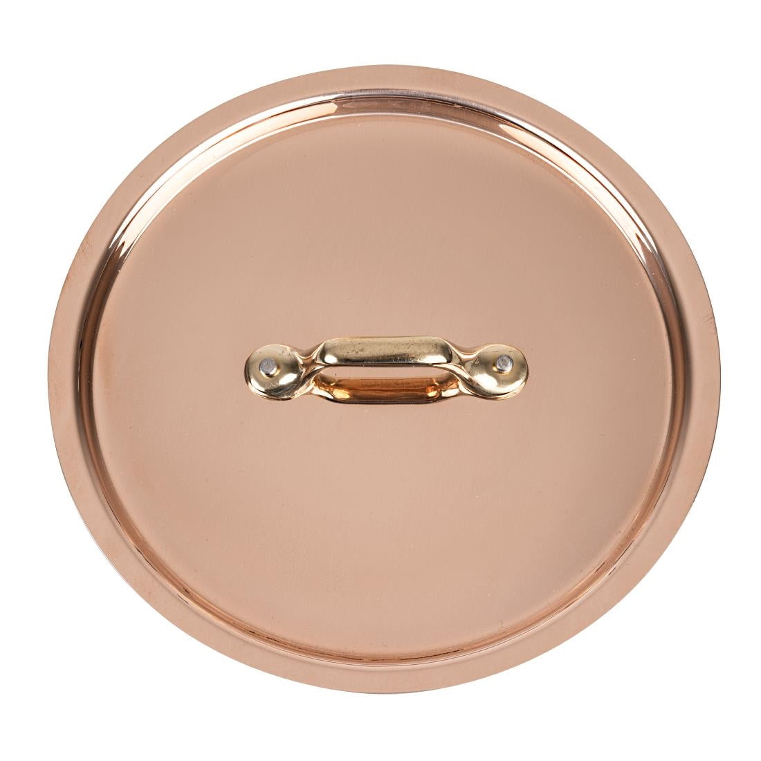HZ649 - De Buyer Inocuivre Lid with Brass Handle 18cm