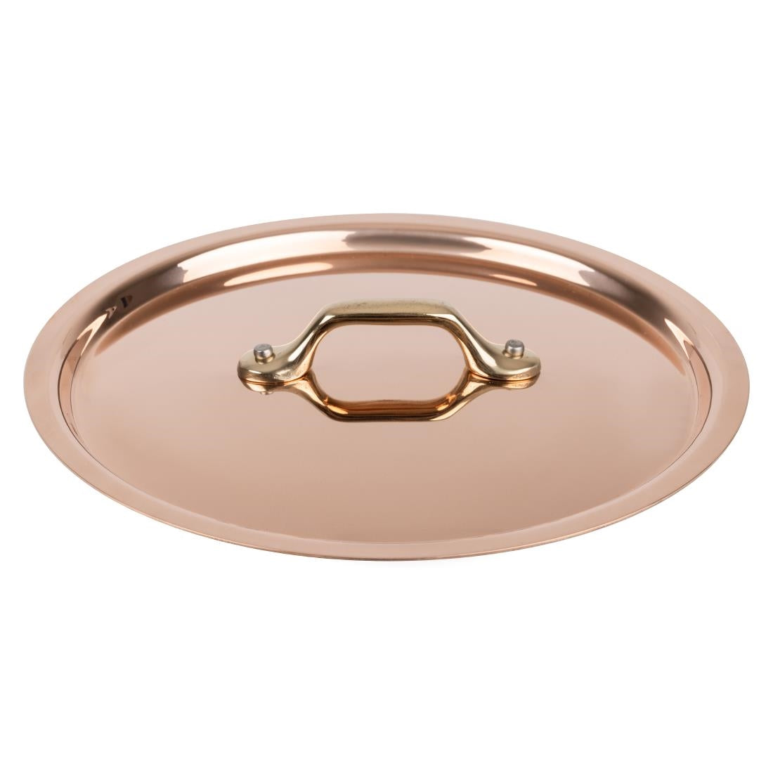 HZ649 - De Buyer Inocuivre Lid with Brass Handle 18cm