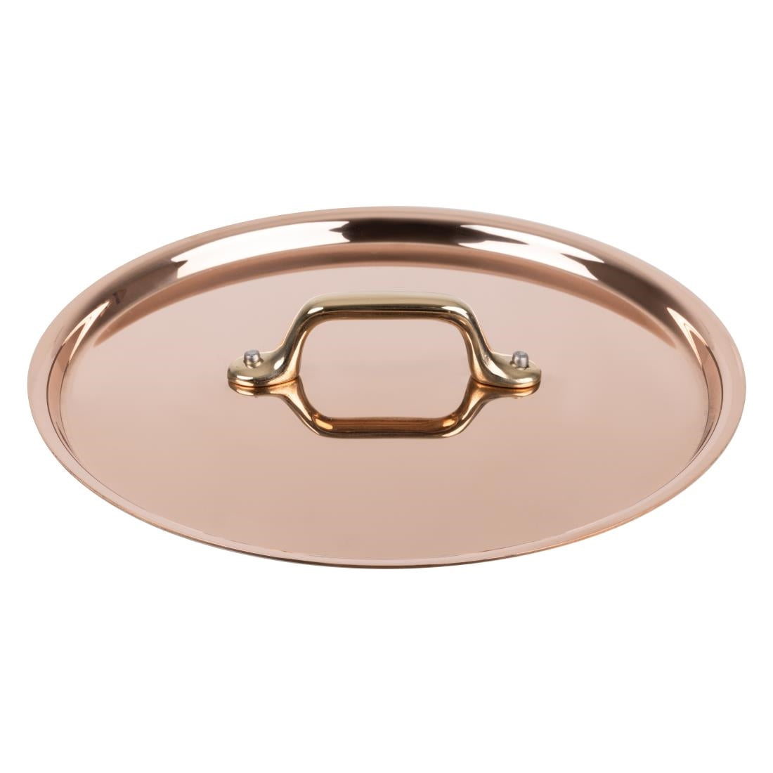 HZ650 - De Buyer Inocuivre Lid with Brass Handle 20cm