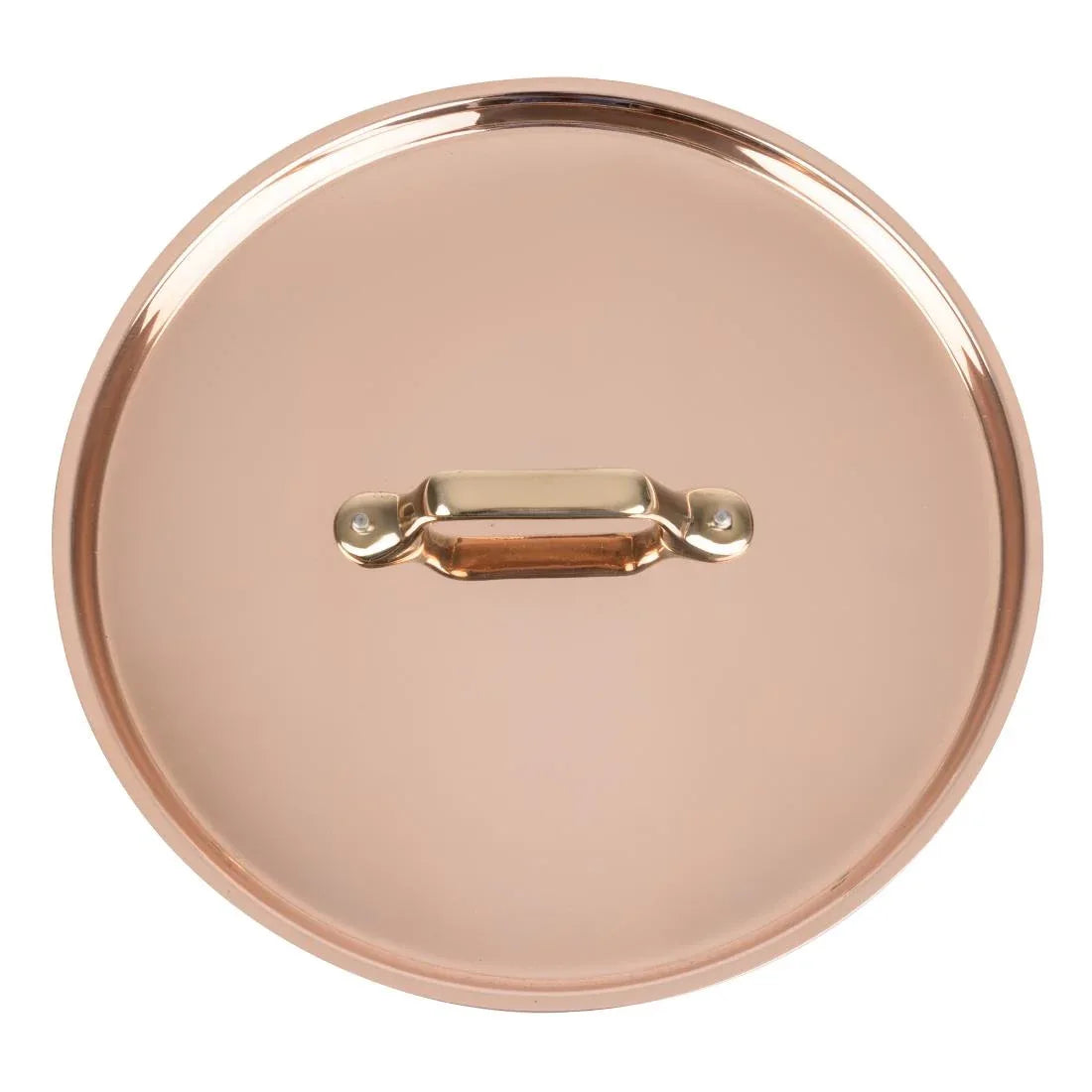 HZ651 - De Buyer Inocuivre Lid with Brass Handle 24cm