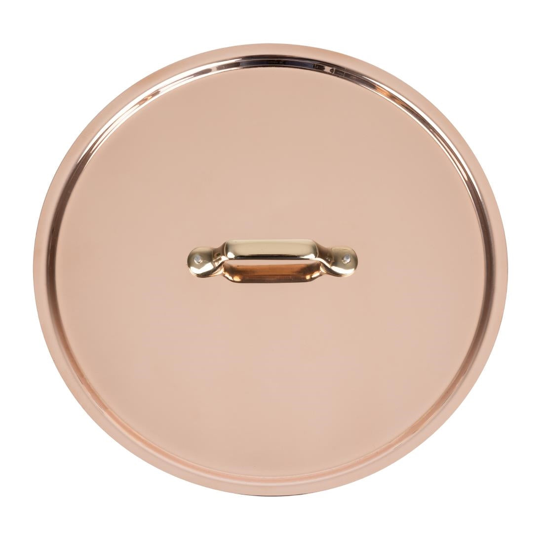 HZ652 - De Buyer Inocuivre Lid with Brass Handle 28cm