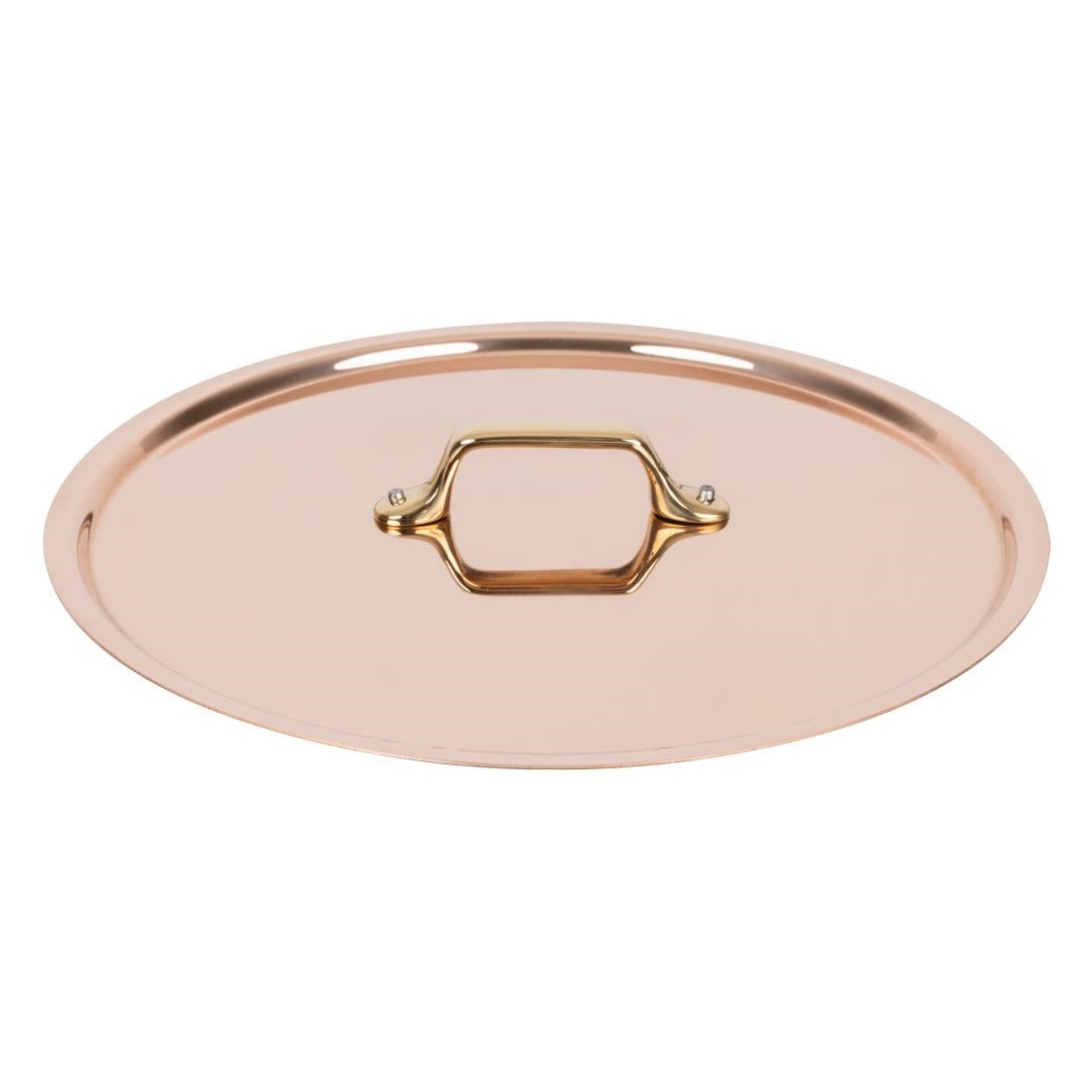 HZ652 - De Buyer Inocuivre Lid with Brass Handle 28cm