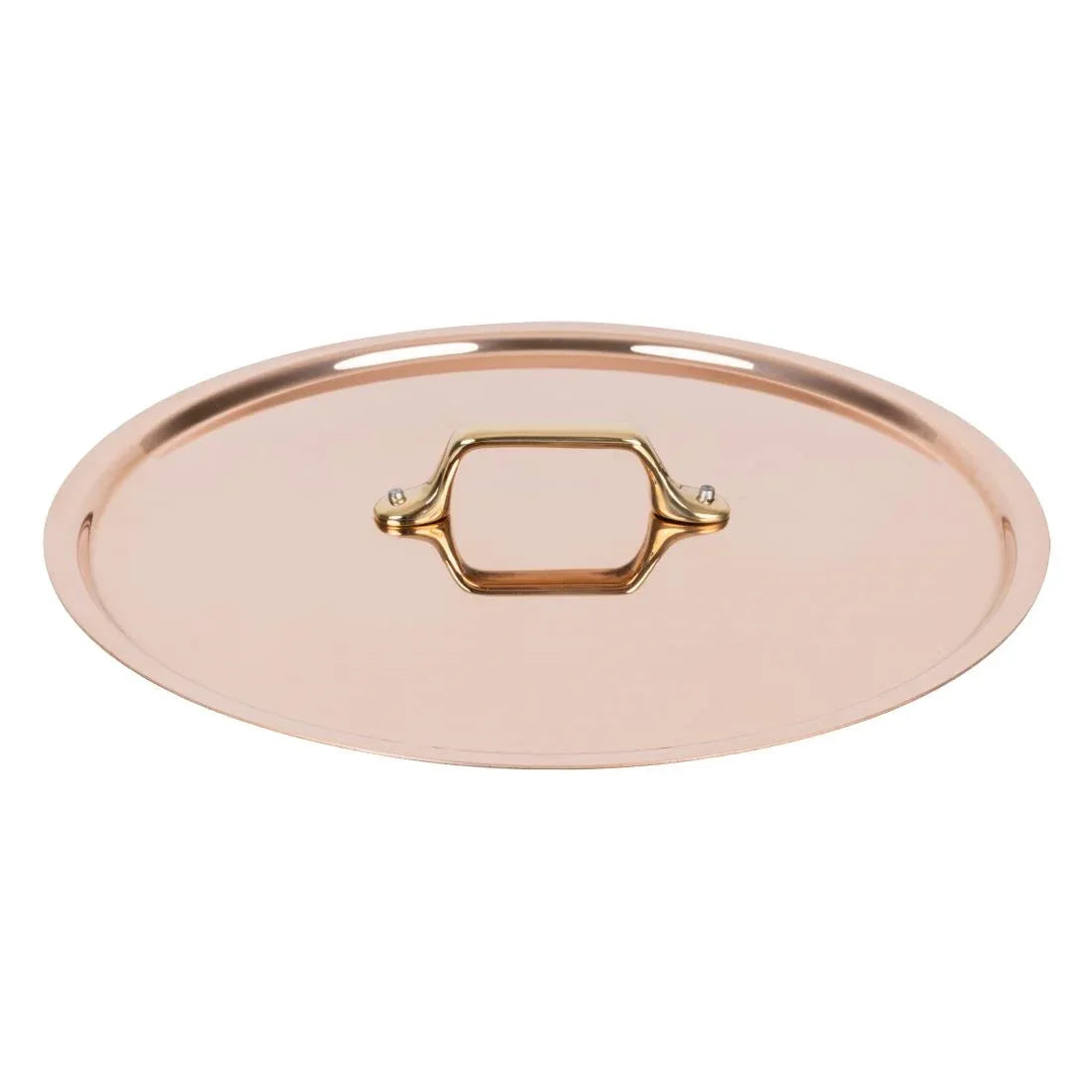HZ652 - De Buyer Inocuivre Lid with Brass Handle 28cm