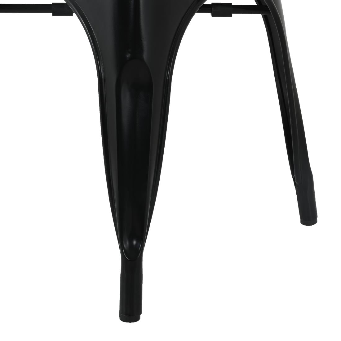 HZ806 Bolero Bistro Curve Arm Chairs Black (Set 4)