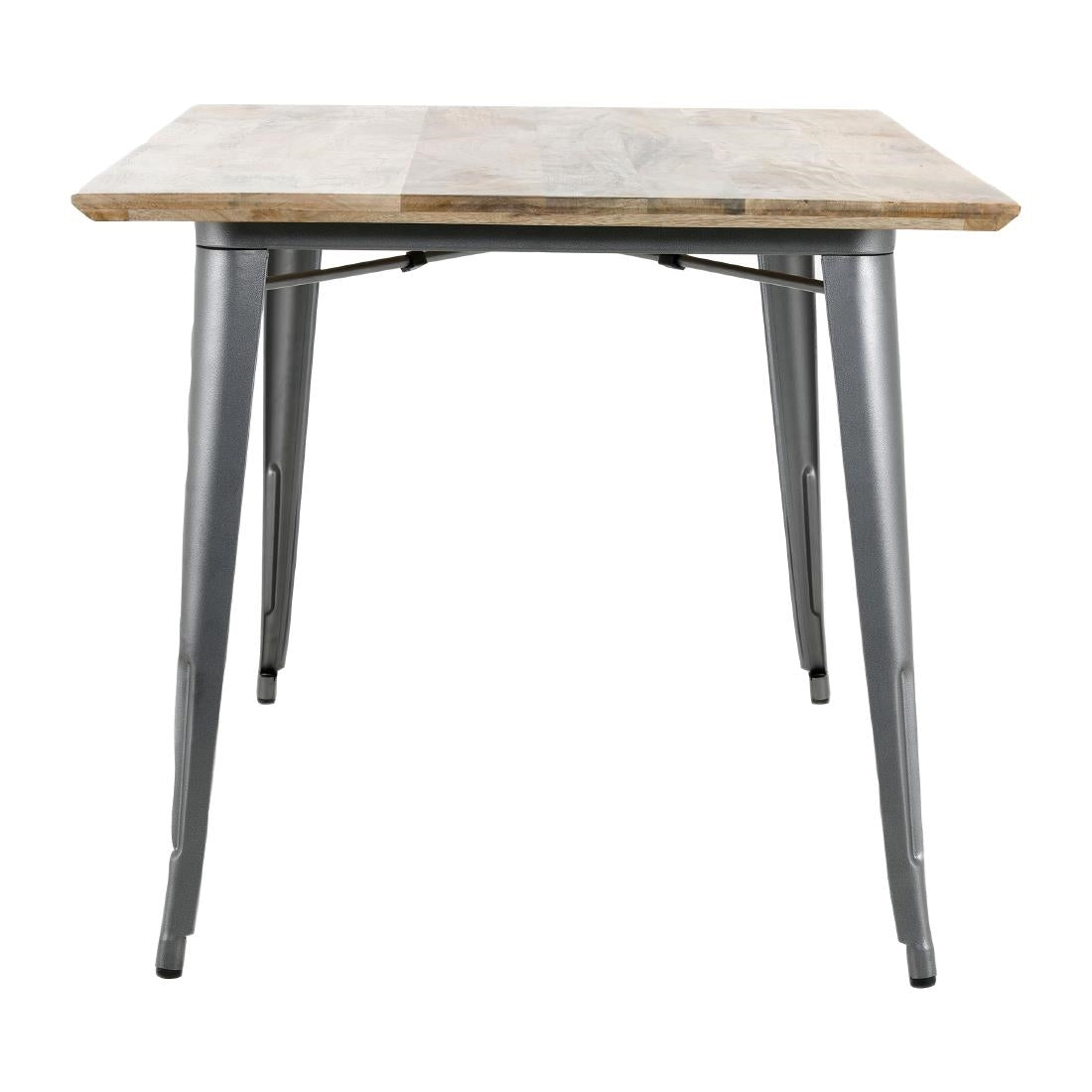 HZ809 Bolero Bistro Indoor Dining Table Plain Mango Wood Top Gun Metal 1450x880mm