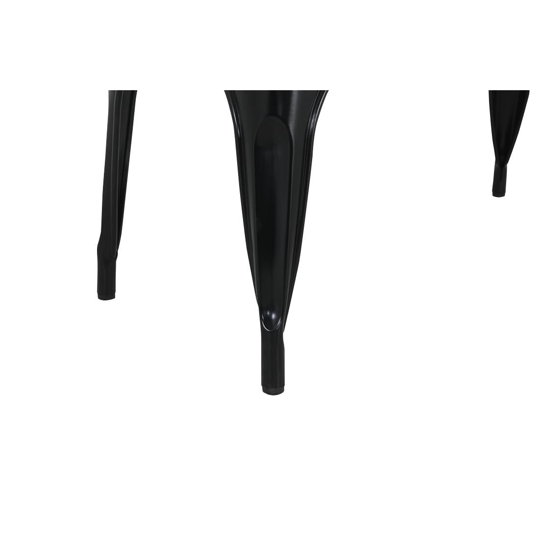 HZ816 Bolero Bistro Indoor Bench Slatted Mango Wood Top Black 850x370mm (Set 2)