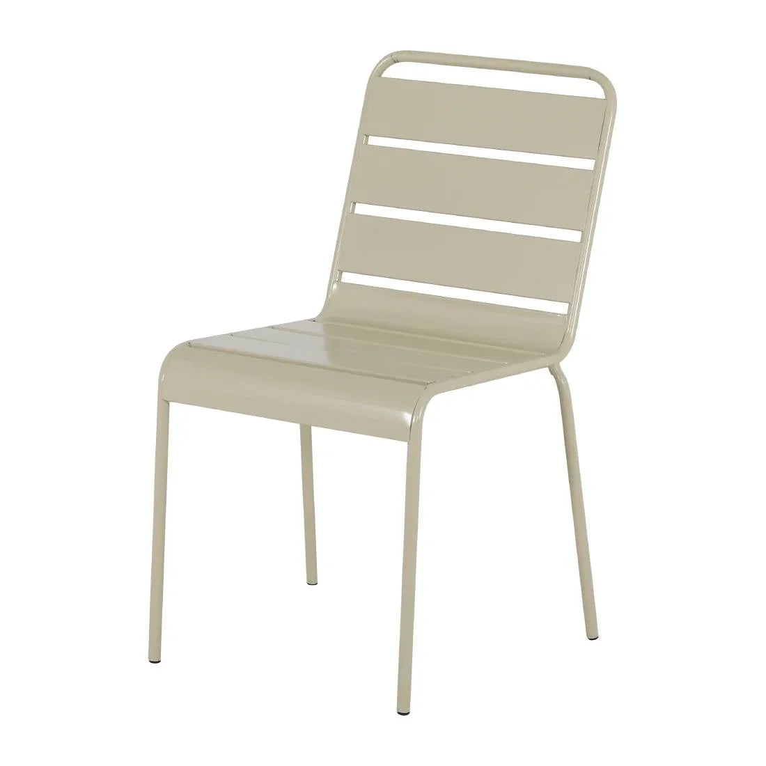 HZ819 Bolero Amalfi Slattted Steel Side Chairs - Taupe (Set 4)